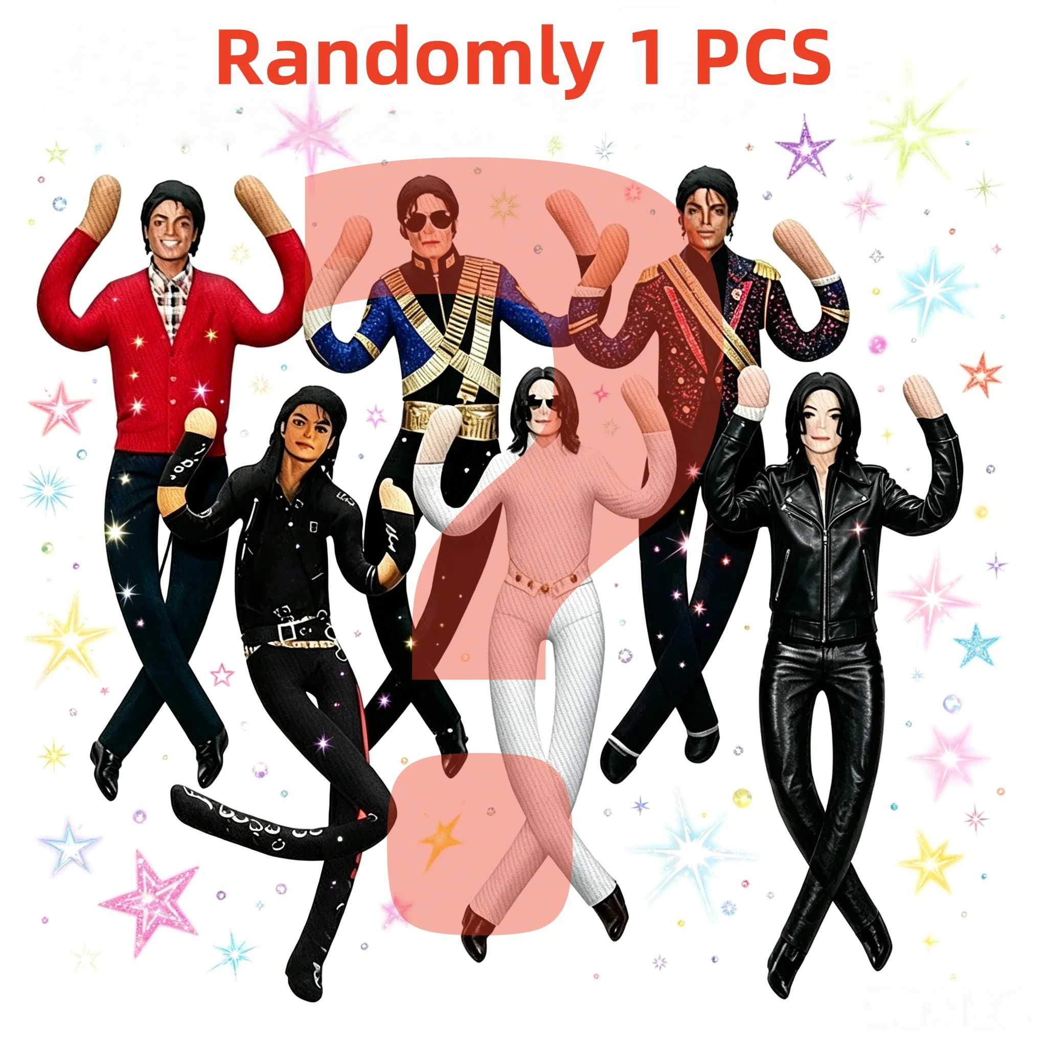 1pcs  Michael Jackson Cosplay Prop Doll Plush Stuffed Figure Dolls Room Decoration Abstract Joint Mobility Props Gift