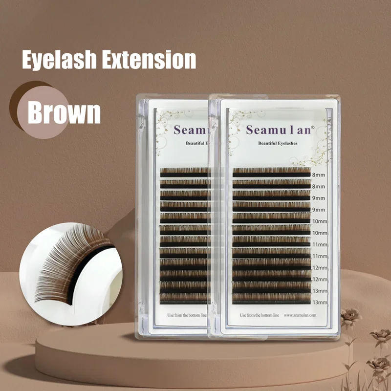 

Brown Eyelashes Individual Lashes Mix Premium Soft Natural False Eyelash Extension Faux Mink Cilia Lash Makeup Maquiagem Cilios