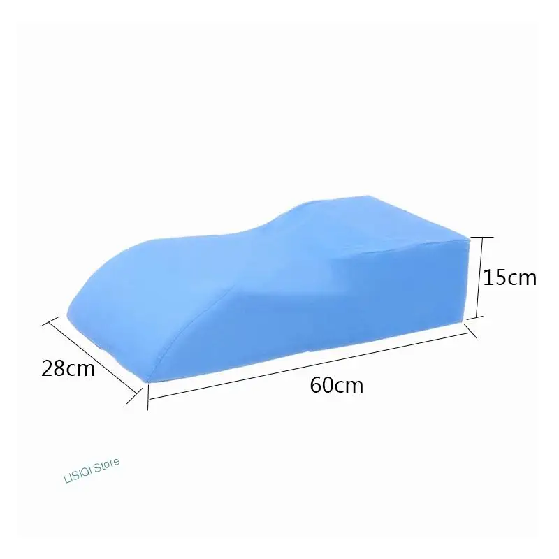 2023 Sponge Portable Travel Footrest Leg Raiser Pillow Bed Foot Rest Relax Support Pillow Blue White Cover Massage Pillow