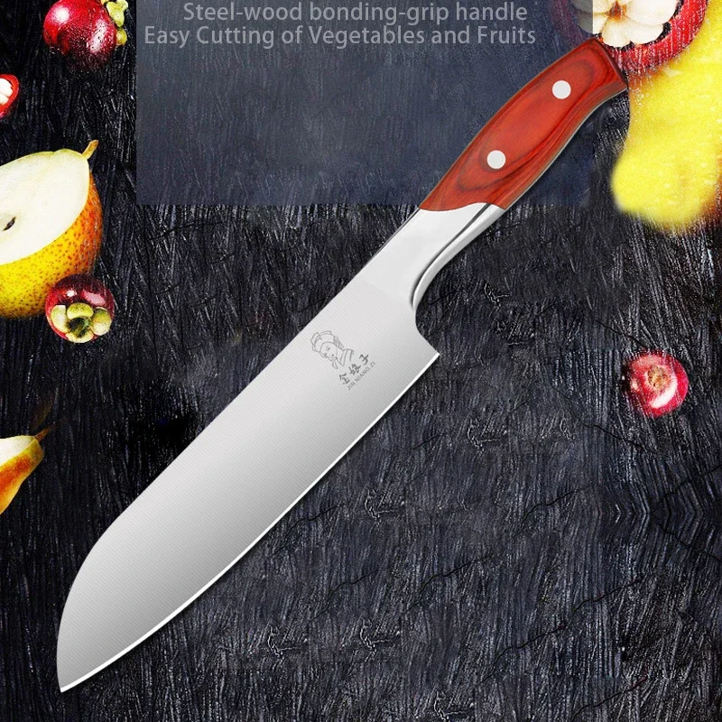 Coltello da cucina in stile tedesco coltello Santoku da 6.5 pollici coltello per frutta e verdura coltello in acciaio inossidabile 30 cr13mov