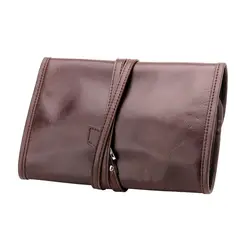 Kraft First layer Leather Smok Tobacco Pipe Pouch Bag Organize Case Pipe Tool lighter Holder Pocket for 2 pipe   Leather Bag