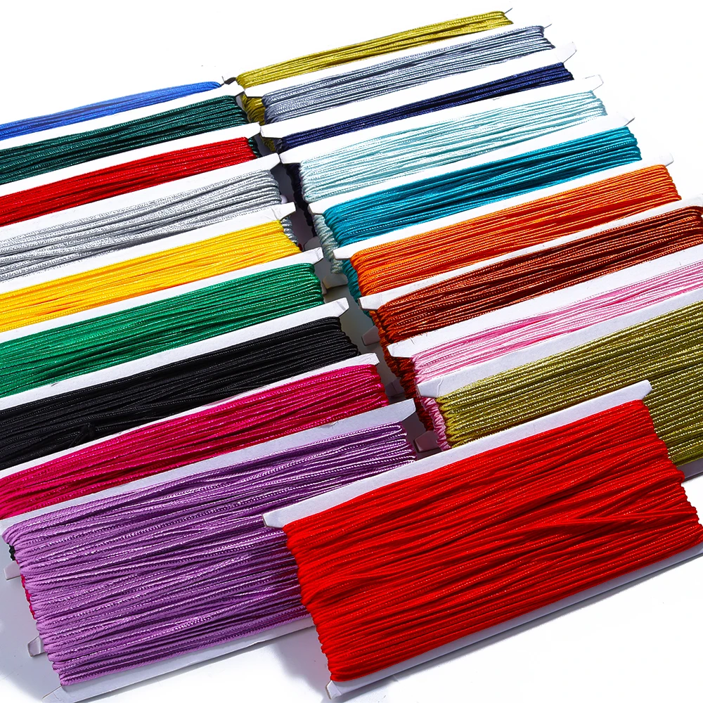 

30yards/lot 3mm Chinese Soutache Cords Snake Belly Nylon Rope Thread Cords for DIY Beading Jewelry Handmade Material Supplies
