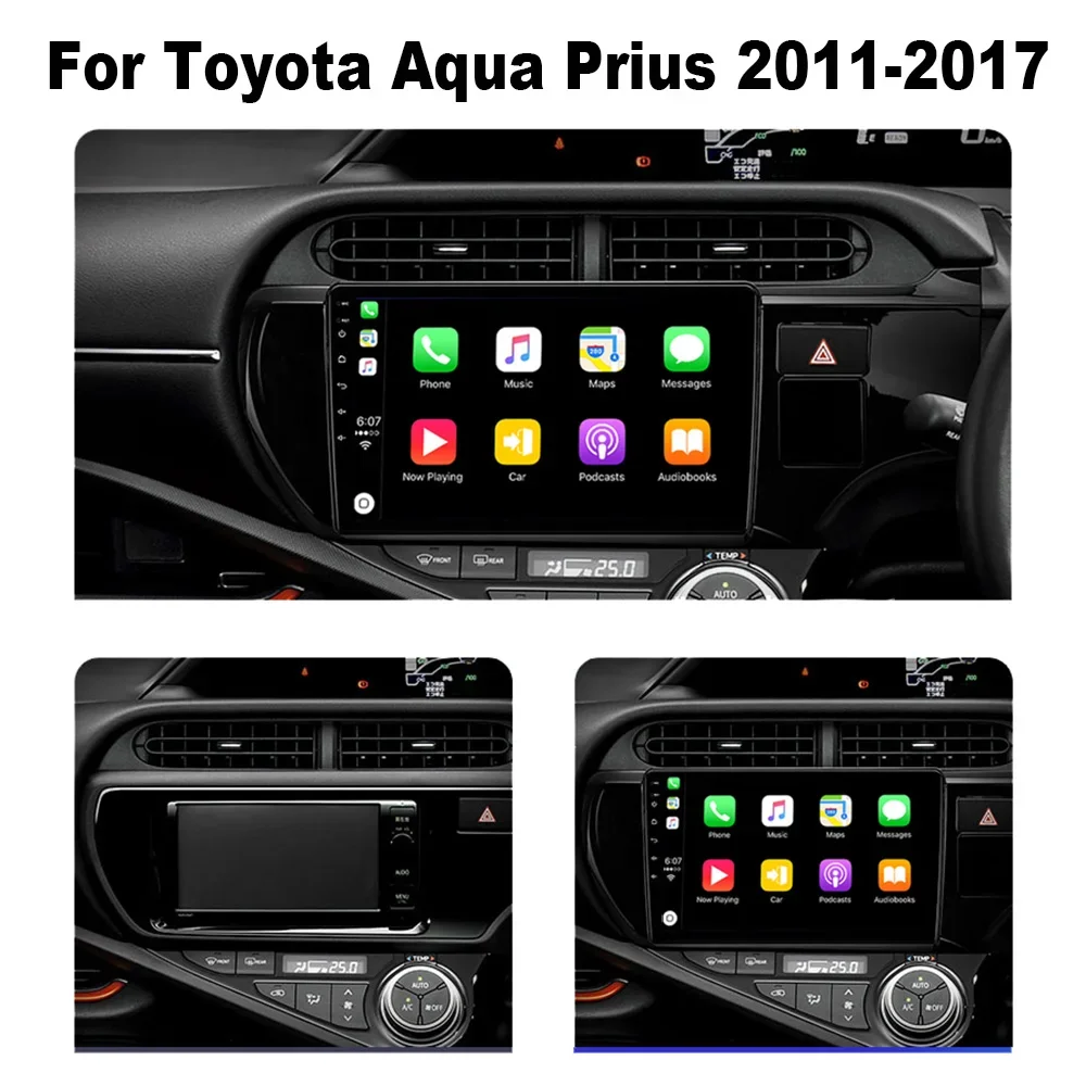 Android Auto Radio For Toyota Aqua 2011-2017 Car Stereo Multimedia Audio Video Player GPS Navigation Carplay 2 din DVD