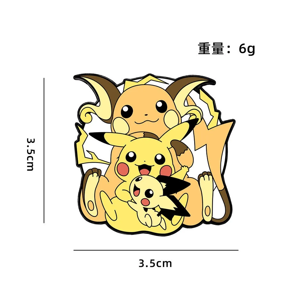 1/4 szt. Emaliowane przypinki z motywem Pokemon, figurki Pikachu, Charmandera, Squirtle'a i Bulbasaura, urocze japońskie broszki anime do plecaka