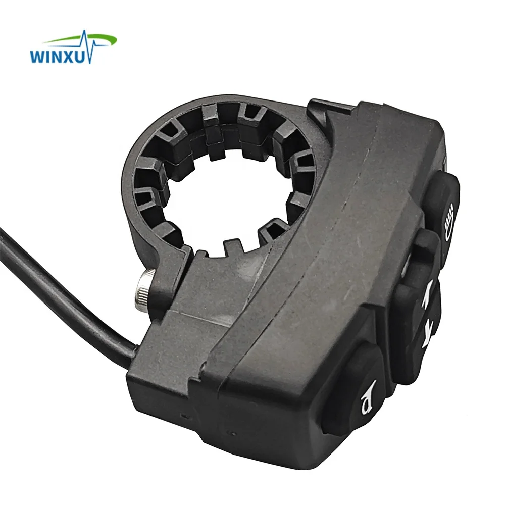 E-Bike Scheinwerfer Lichtschalter Hupe Blinker Licht Integriert Wasserdicht 12-72V Universal für Elektroroller Mountainbike – Detail 2
