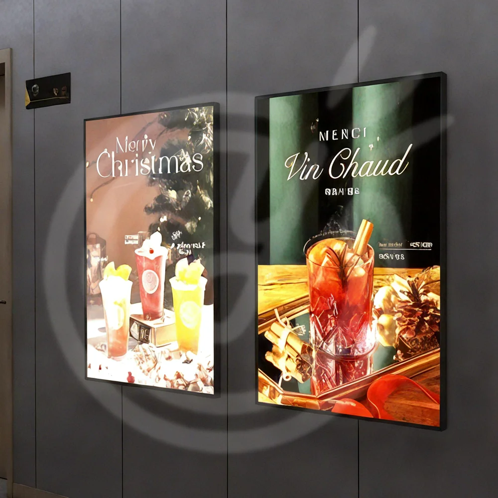 Custom Ultra-thin light box,Slim A4 LED Lights Sign for Bar Poster Display Menu Board,Illuminated Signboard for Wall Decor