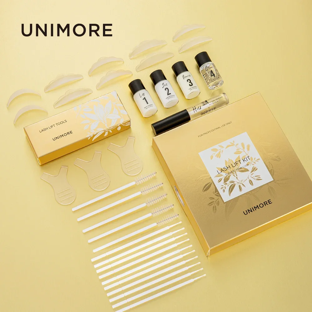 Gollee Unimore Professionele Wimper Perm Kit Lash Lift Kit Liquid Set 4-6 Weken Blijvende Curling Perming Wave Lift Extension Set