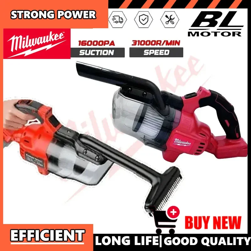 

Беспроводной электрический пылесос Milwaukee LED, портативный, для дома, промышленности и строительства, с аккумулятором 18 В