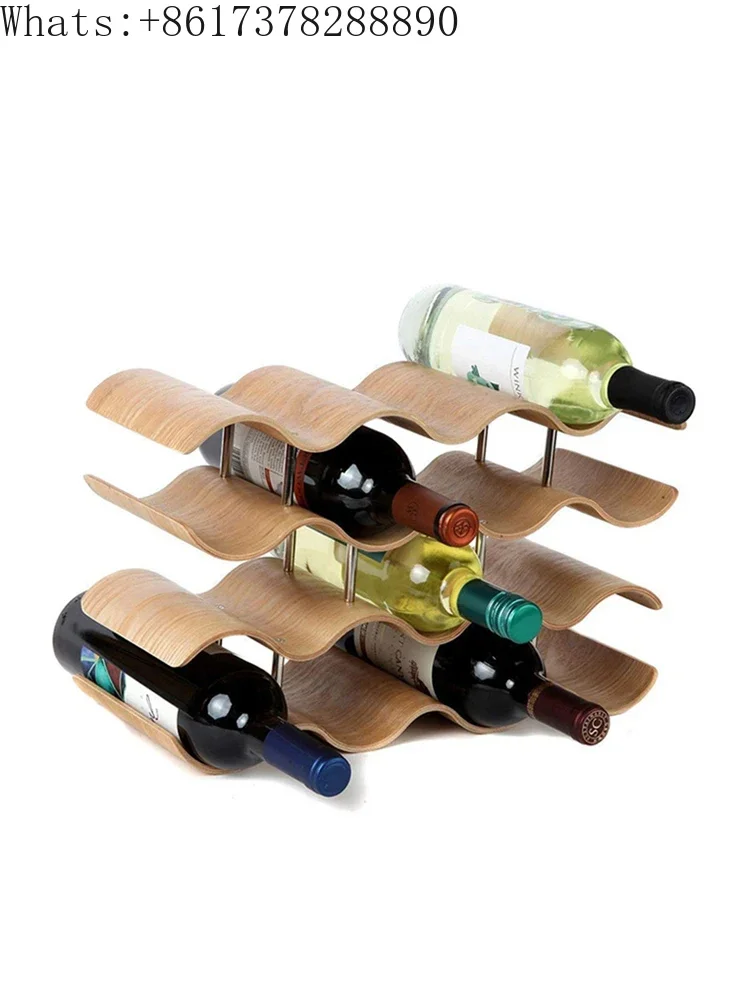 Creative solid wood rack storage rack, bottle storage rack, home  and red wine display wine tray rack