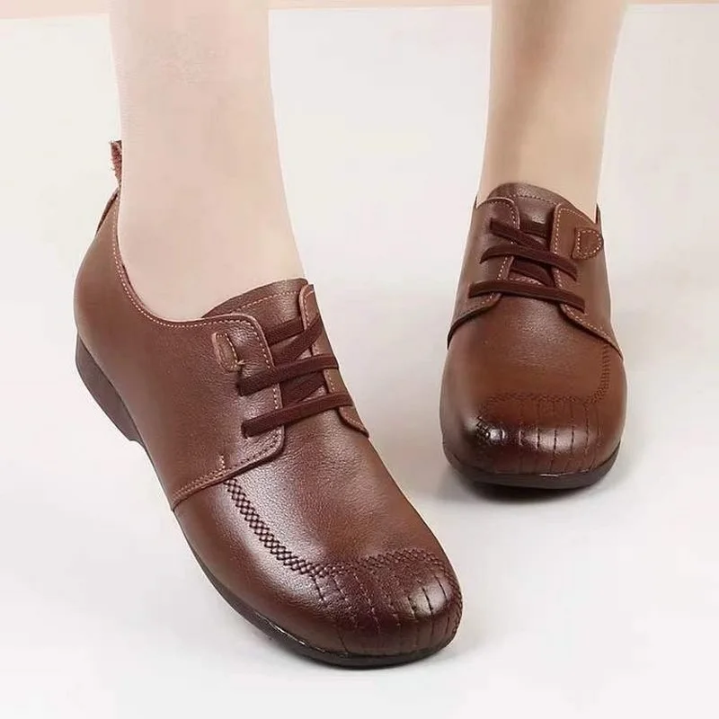 Spring & Autumn Women & Girls Flats Fashion Female Soft Leather Shoes Sports Casual Size 35-41
