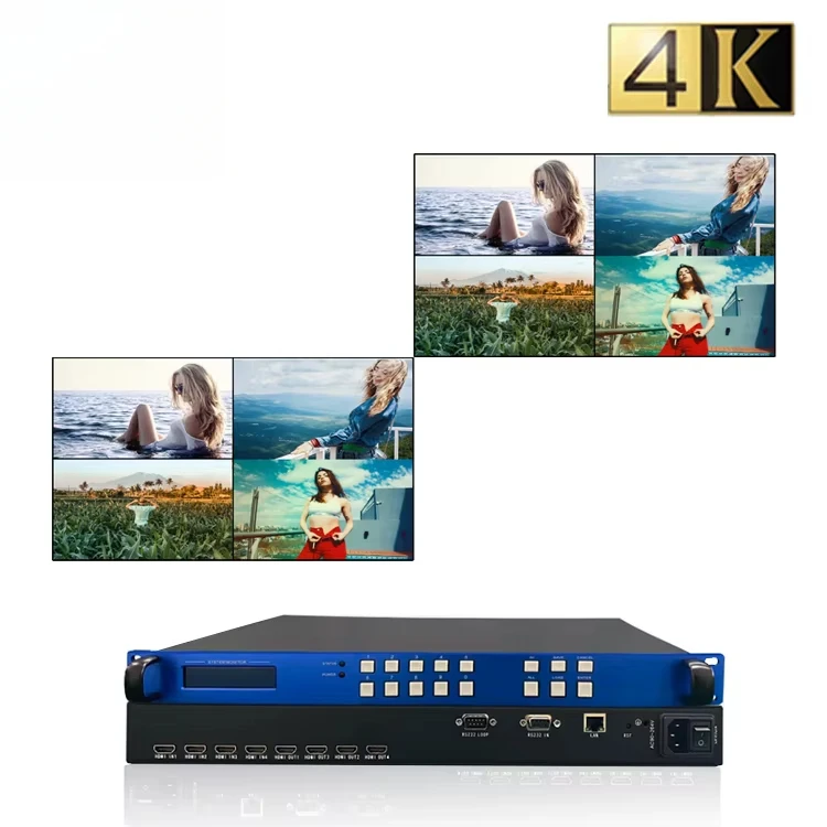 マトリックススイッチャー 4x8 8x8 EDID RS232 8画面 4K マトリックススイッチ HDMI 8x8