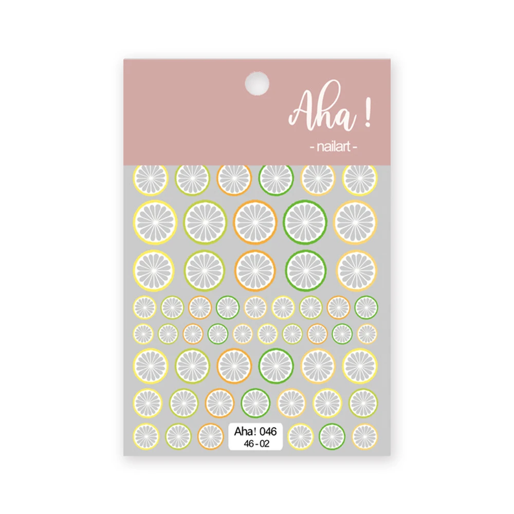 Aha002-pegatinas para uñas en relieve de 1 a 4 piezas, pegatinas de moda y versátiles, color naranja cremoso, suministros para uñas, apliques