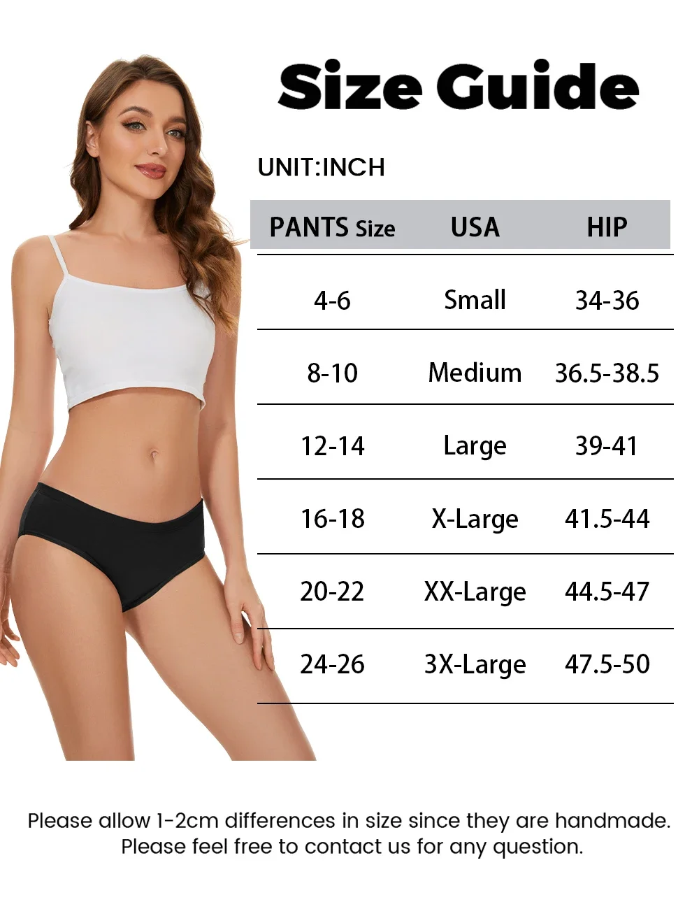 3PCS Menstrual Panties Woman Very Abundant Flow Menstruation Underwear Mid High Waist Leak Proof Period Panties for Girls Ladies