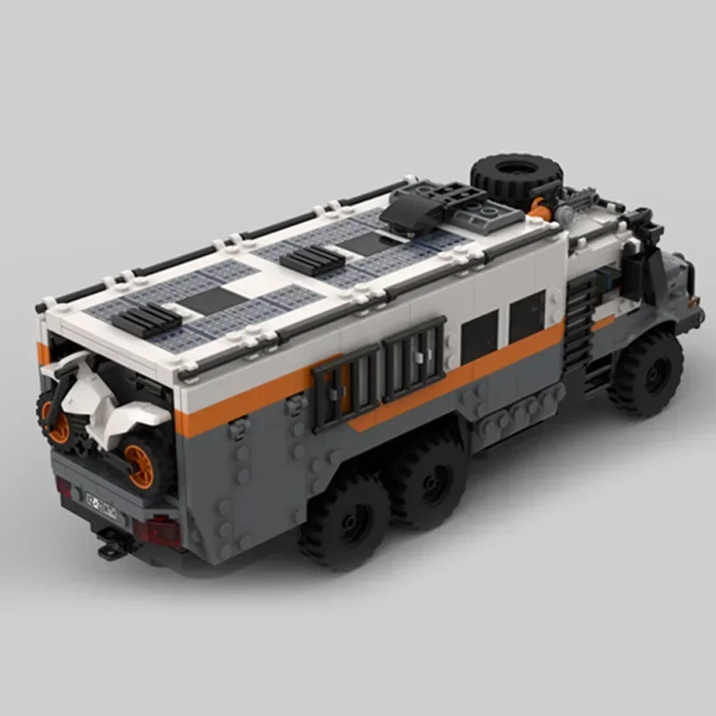 Modelo de vehículo militar Moc, ladrillos de construcción, tecnología Camper V10 clásica, bloques modulares, regalos, juguetes de Navidad, conjuntos de bricolaje, montaje