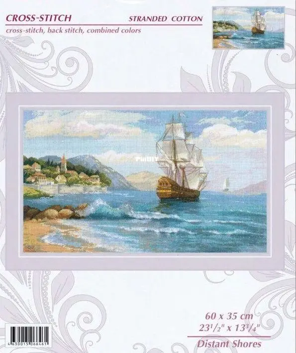 

Top Quality Popular Counted Cross Stitch Kits Waiting For The Sunrise Dawn Seaside LRiolis 1900 distant coast 70-45