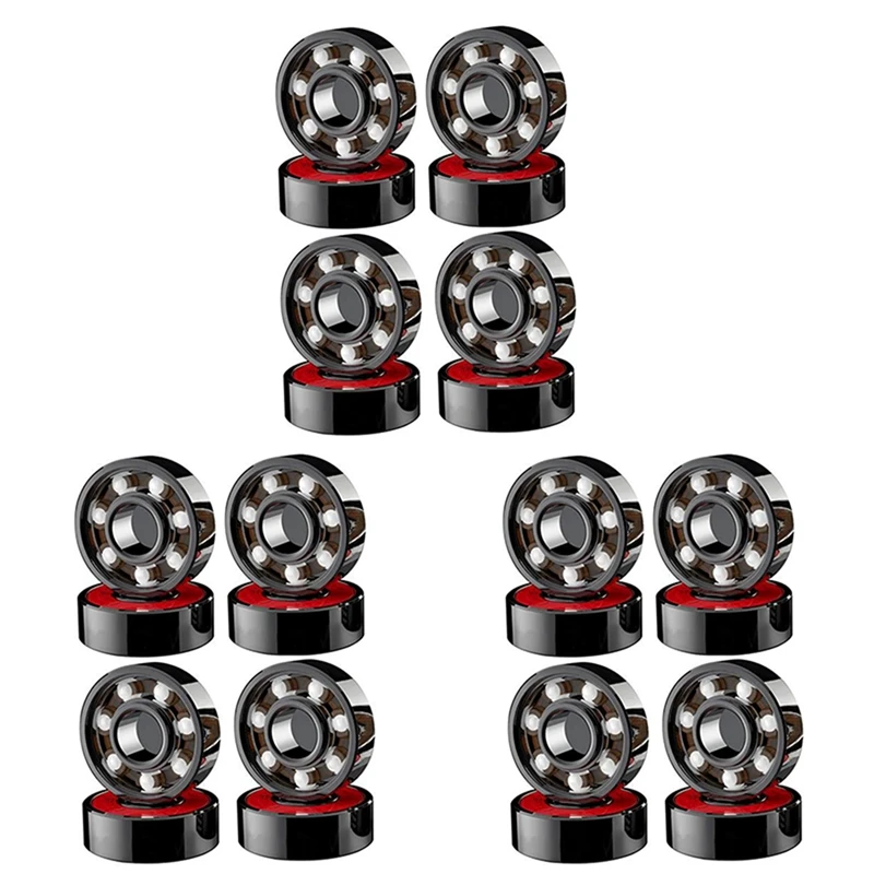 24 Pcs Ceramic Bearings High Speed Wear Resistant For Skate Skateboard Wheel