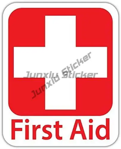 Emergency First Aid Kit Sticker Decal Notebook Car Laptop Reflective First Aid Box Styling Window Waterproof  Accessories