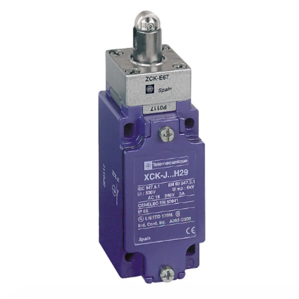 XCKJ167H29 XCKJ167H29C = ZCKJ1H29C + ZCKE67 travel switch