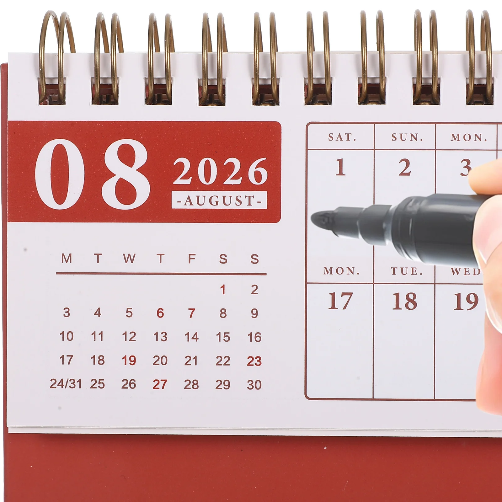 15 شهرًا تقويم مكتبي أفقي صغير 2025-2026 مخطط الوجه الدائم المحمول لإدارة الوقت جهاز تعقب الانضباط الذاتي