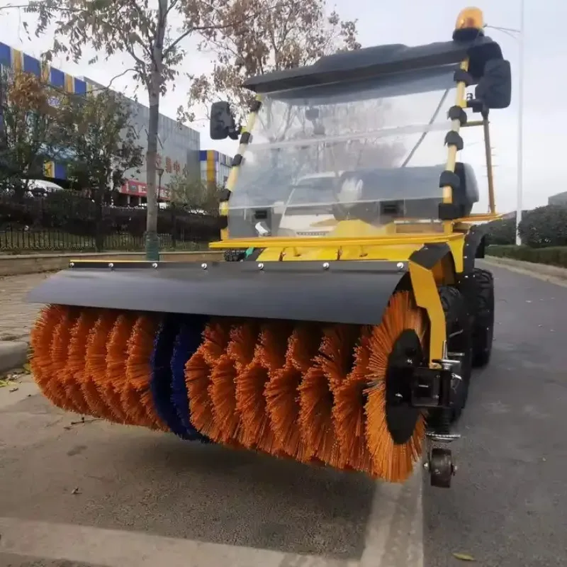 Small Snowplow Driving Snow Plow Winter Road Sanitation Snow Removal Machine
