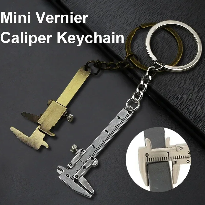 

Car Pendant Keychain Mini Vernier Caliper Portable 0-40mm keychain Measuring Gauging Tool Car Turbo key Chain Ring Ruler Caliper