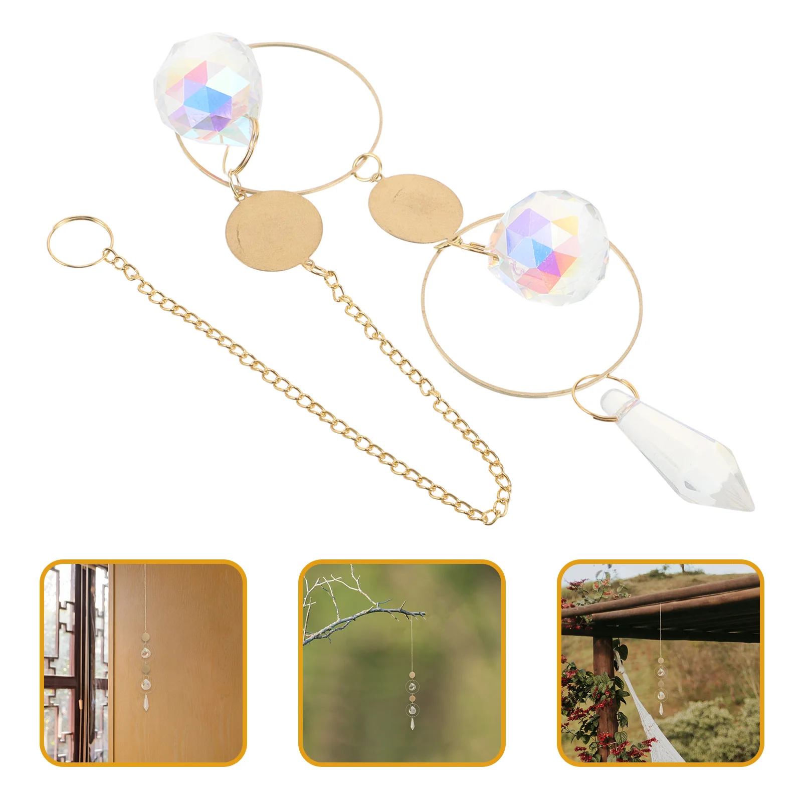 

Crystal Sun Catcher Pendant Colorful Hanging Garden Patio Decor for Indoor Outdoor Window Decoration Sun Catcher Window Decor