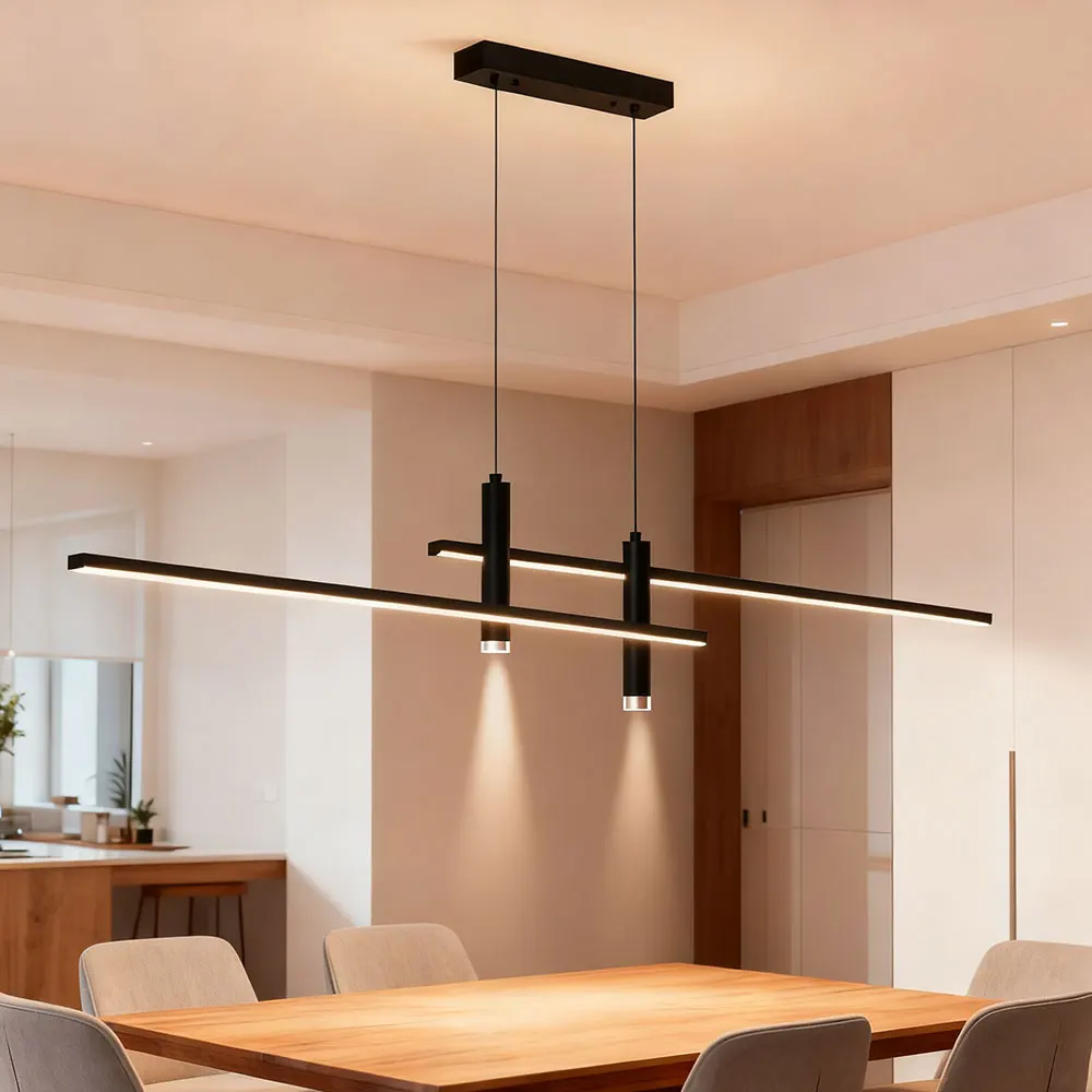 

Modern LED Pendant Lamp with Remote Control Dimmable for Living Room Dining Room Bedroom Cafe Restaurant Indoor Lighting