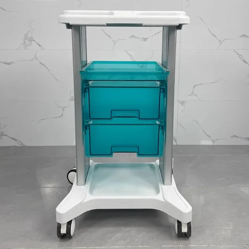 

Silent Wheel Mobile Beauty Salon Cart with Drawers Aesthetic Equipment Trolley Stand for Spa Clinic