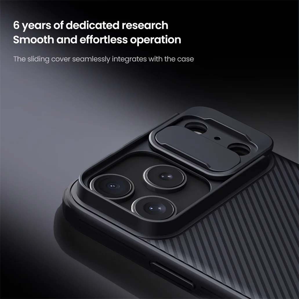 NILLKIN Etui CamShield Pro na iPhone 17 Pro Max / 17 Pro, odporne na wstrząsy, z osłoną prywatności i przesuwaną osłoną aparatu na iPhone 17 / Air — zdjęcie produktu 2