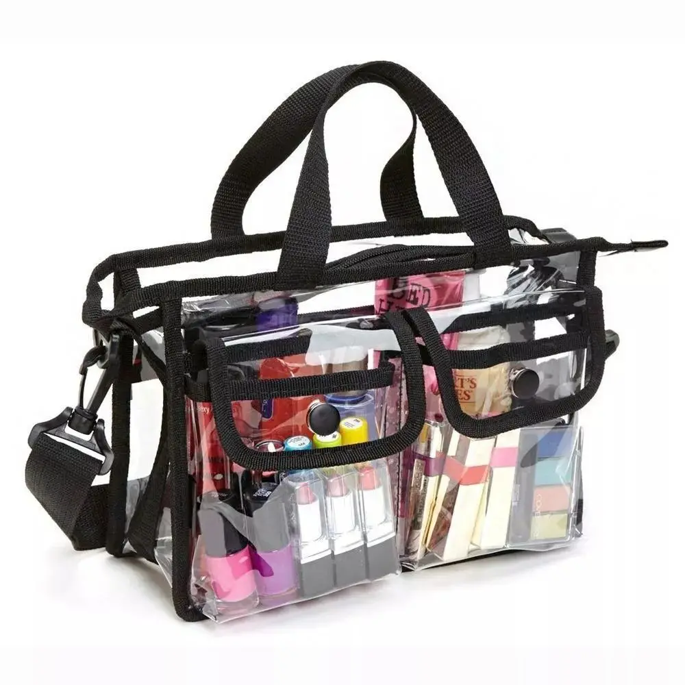 

New PVC Makeup Pouch Portable Women Shoulder Bag Travel Transparent Toiletry Bag