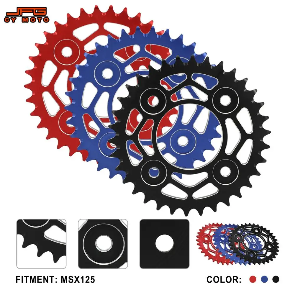 Chain Sprocket 420-34T Motorcycles Accessories CNC 7075 Aluminum Parts For HONDA MSX125 Motocross Dirt Pit Bike Off-Road Vehicle