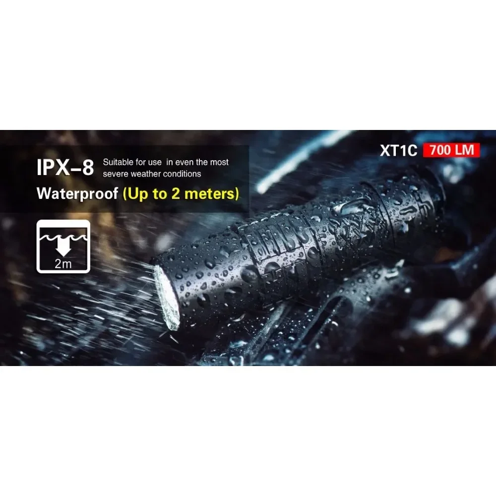 Klarus XT1C Compact Tactical LED-Taschenlampe, 1000-Lumen-Taschenlampe, Compact Edition