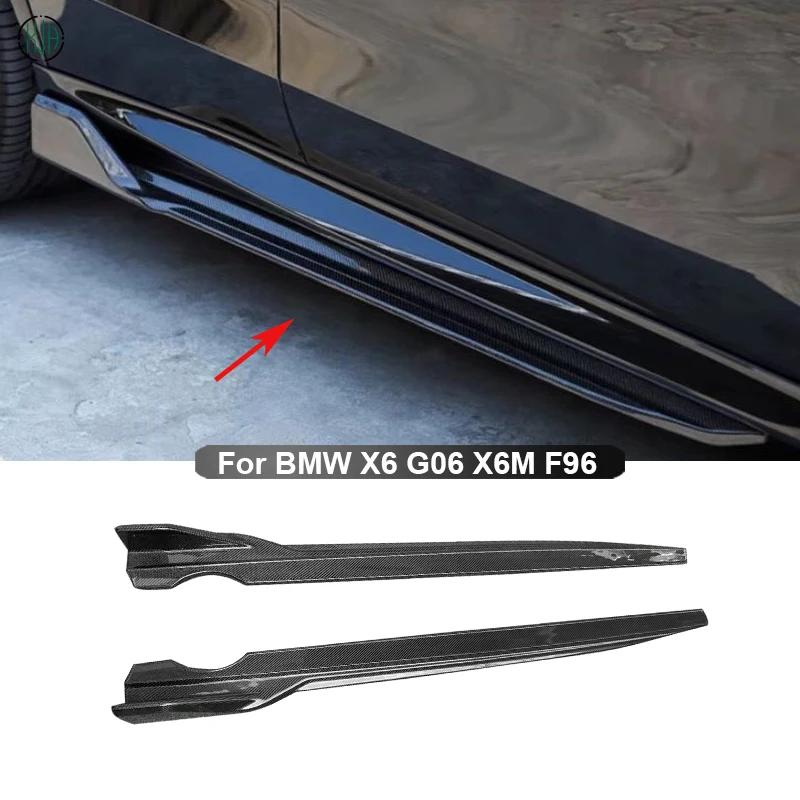 Carbon Fiber For BMW X6 G06 X6M F96 Car Front Bumper Splitter Front Lip Chin Spoiler Diffuser Parts Upgrade Body kit