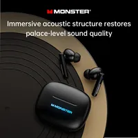 Monster Airmars XKT26 Wireless Bluetooth 5.4 Headphones TWS Hifi Stereo Noise Reduction Earhooks Waterproof with Mic Headset