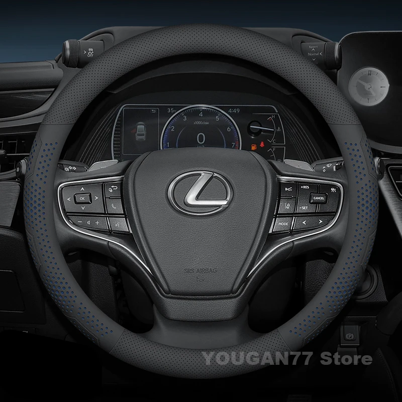 

Car Leather Steering Wheel Cover For Lexus TX350 TX500h TX550h+ UX250h UX300e LX600 LM LBX IS RZ GX RC Interior Accessories