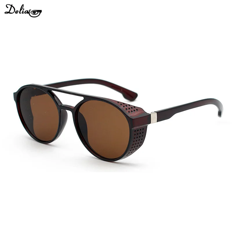 Metal steampunk sunglasses men\'s fashion round glasses brand designer vintage sunglasses high quality oculos de sol 2023