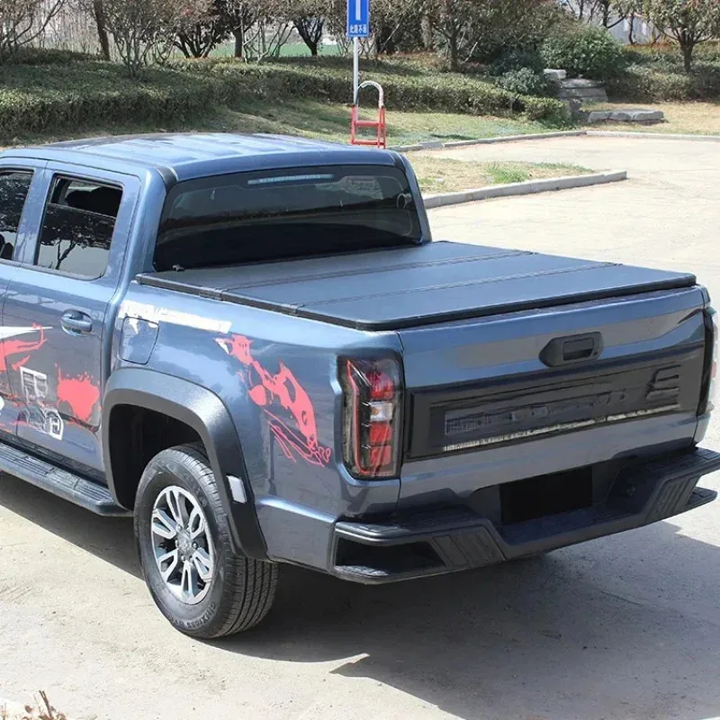 

Hard Tri-Folding Aluminum Alloy Tonneau Cover Universal Pickup Truck Bed Cover