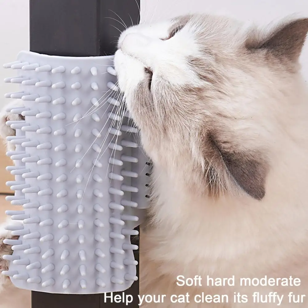 

Cat Grooming Brush Soft Pet Corner Grooming Brush Kitten Hair Removal Comb Cat Scratcher Essential Pet Accessories for Grooming