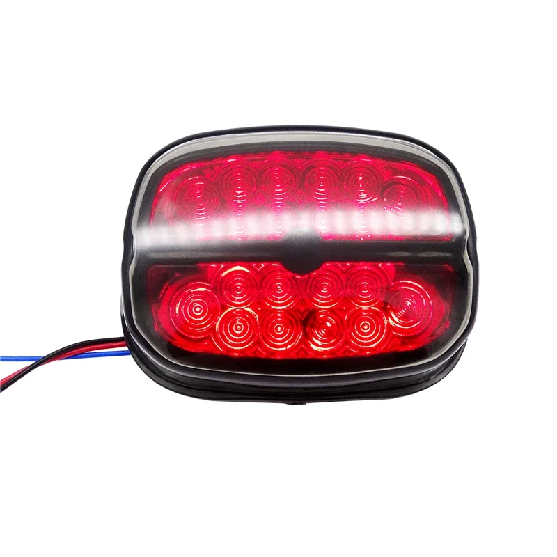 Motorcycle Rear LED Brake Taillight Number License Plate Lamp For Harley XL883 XL1200 Dyna Fat Boy Road King