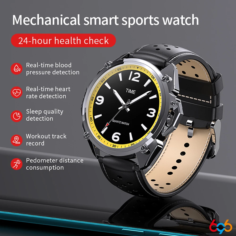 

Smart Watch Men Classic Traditional Mechanical Dial Sports GPS Track Heart Rate Blood Oxygen Monitor Luminous Smartwatch New