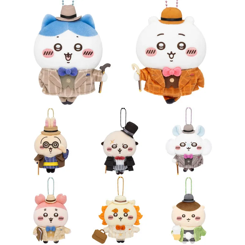 10cm Cute Japanese Otaru Retro Suit Limited Edition Plush Dolls Toy Pendant Usachi Otter Lion Yoshi Koga