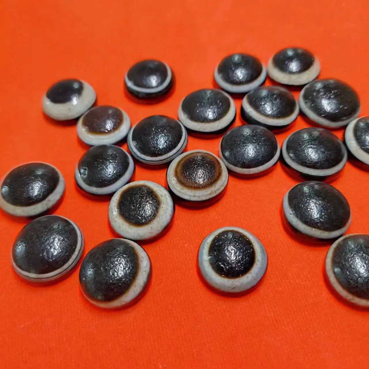 1pcs/lot Natural Sheep Board Big Eye Old Agate Dzi Beads nice round Not punched ring bracelet weathering amulet folk-custom diy