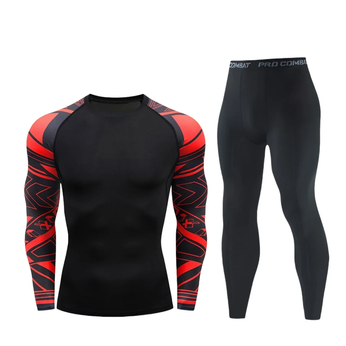 Men\'s Thermal Underwear Sets Compression Long Johns Sport Suits Clothes Gym Fitness Quick Dry Basketball Leggings Set