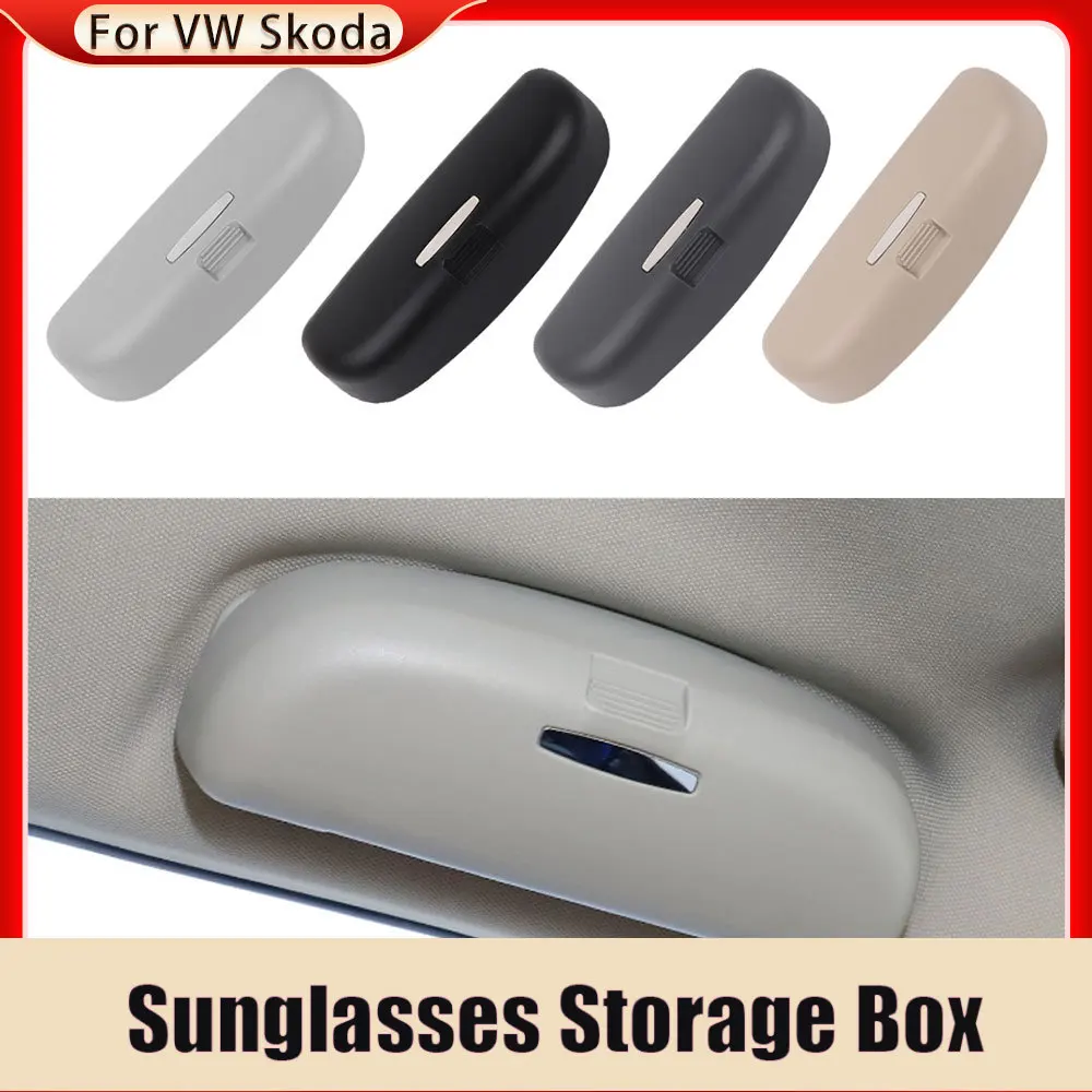 

Car Glasses Case Holder for Volkwagen VW Touareg for Skoda KAROQ KODIAQ Sunglasses Storage Box Accessories