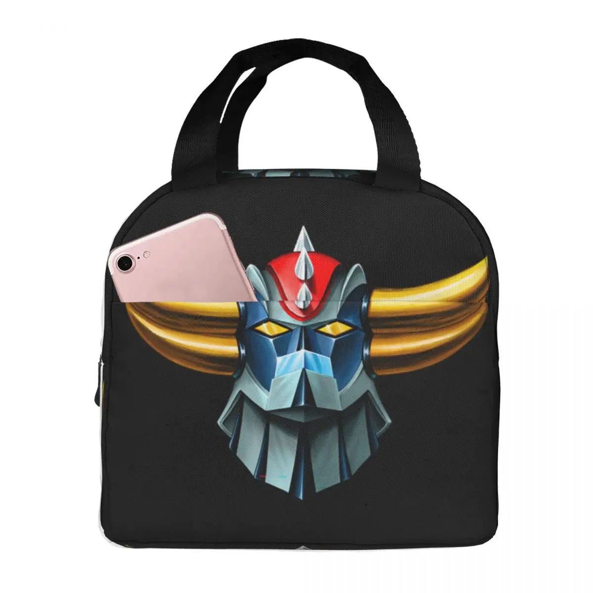 UFO Robot Grendizer Goldorak Resuable Lunch Box Women Waterproof Mazinger Z Cooler Thermal Food Insulated Lunch Bag For Office