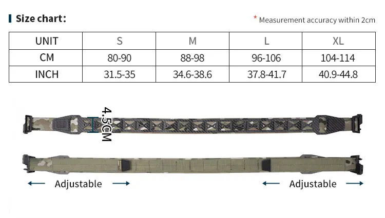 Emersongear ULB Ultraleichte Tragegurte Jagd-Innen-Außen-Taillengurt Schnellverschluss-Hüftgurt Wandern Camping Airsoft EM9775 – Detail 3