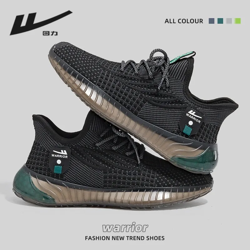 Warrior men's shoes Yeezy shoes Men's 2026 new model Trendy shoes breathable sports shoes Casual shoes for men without shoe box