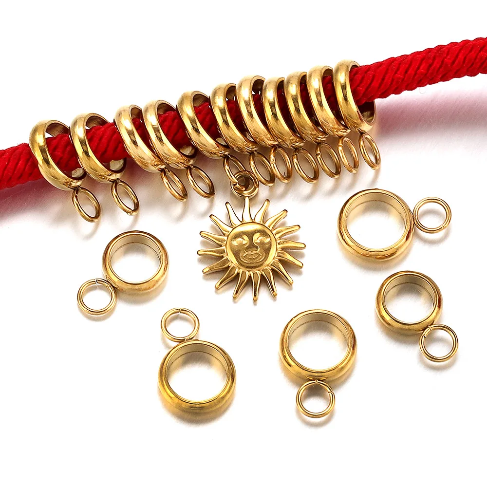 

20/40 шт. Застежки-коннекторы из нержавеющей стали, золотистого цвета, для изготовления ювелирных изделий своими руками, для ожерелий и браслетов