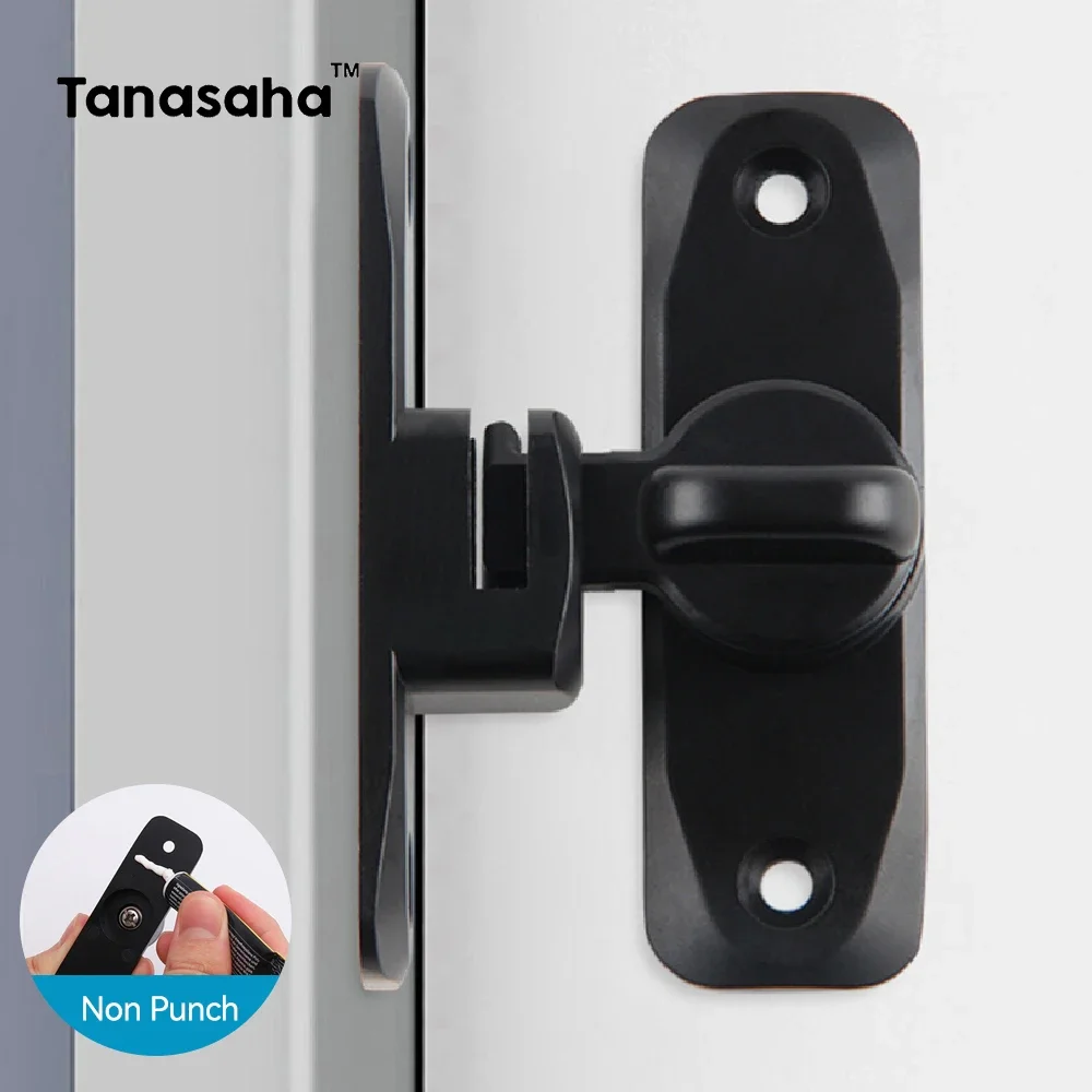 Anti-theft Buckle Latch 90/180° Flip Gate Latch Door Lock Locks Bathroom Door Sliding Bolt Zinc Alloy Door Latches Window Locks