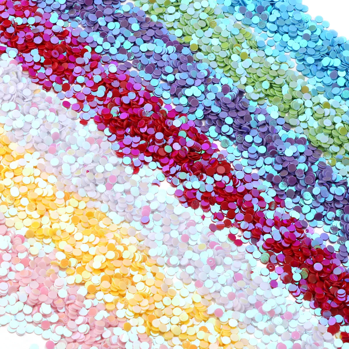 30g Nagelglitzer, runde Pailletten, Polymer-Ton, gemischte Blumen, glitzernde Pailletten, fluoreszierende Flocken, leuchtet im Nagelkunst-Maniküre-Dekor